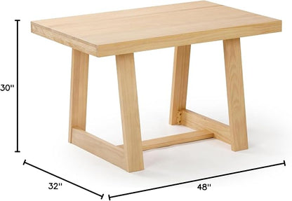 Plank+Beam 48 Inch Farmhouse Dining Table, Rustic Solid Wood Kitchen Table - Image 2