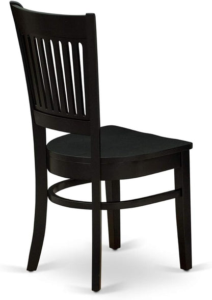 East West Furniture ANVA3-BLK-W 3 Piece Kitchen Table Set - Image 9