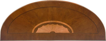 PADMA HOUSE Traditional Wood Semi-Circle Sofa Table - Image 7