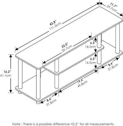 Furinno Turn-N-Tube No Tools 3D 3-Tier Entertainment TV Stand up to 50 inch TV - Image 7