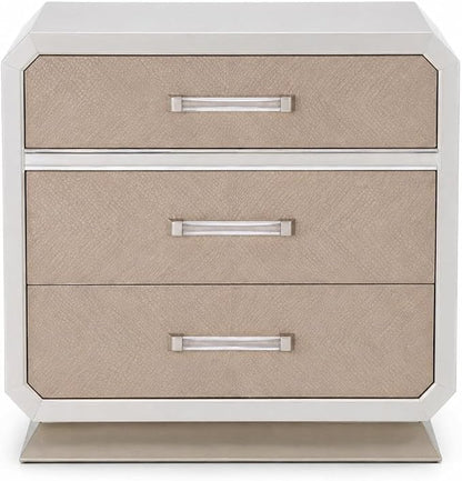 First of a Kind Nightstand Modern Glam Wood Bedside Table Dior Collection Two - Image 2