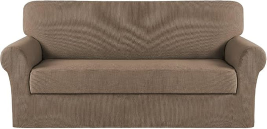 Turquoize Stretch Sofa Slipcover 2 Pieces Sofa Cover Couch Cover by Turquoize