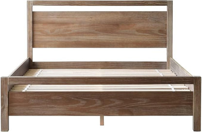 Grain Wood Furniture Loft King Size Solid Wood Bed, Weathered Pine - Image 3