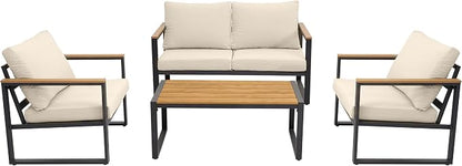 Patio Furniture Set, 4 Pieces Outdoor Patio Furniture - Image 7