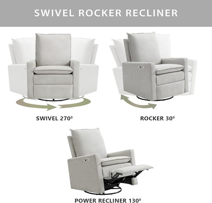 Oxford Baby Uptown Power Recliner/Glider - Image 3