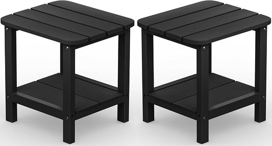 SERWALL Double Adirondack Side Set of 2, Table Rectangular End Table by SERWALL