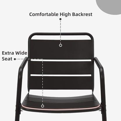 MELLCOM 3 Piece Patio Set, Small Patio Furniture Set - Image 7