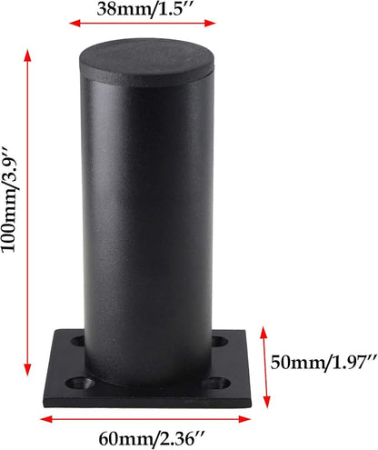 Set of 4 Furniture Legs 4 Inch, Adjustable Aluminum Alloy Cabinet Legs - Image 3