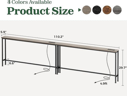 SUPERJARE 110.2 Inch Sofa Table - Image 3