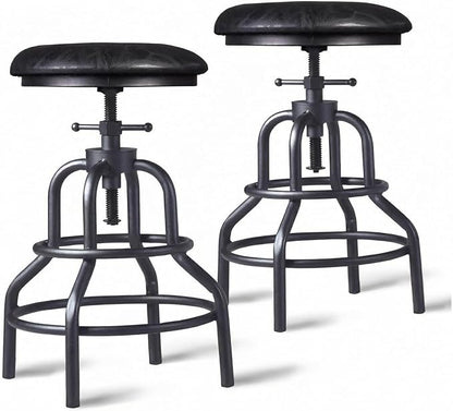Industrial Vintage Counter Stool, Kitchen Counter Height Adjustable Swivel Chair by Diwhy