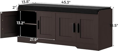 Homleke 2-Tier Storage Bench, Shoe Bench - Image 2
