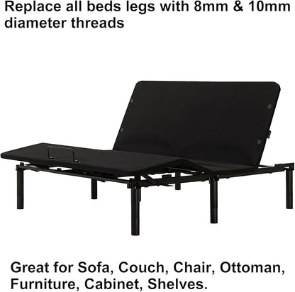 11 Inch Bed Legs for Adjustable Bed Base Frame, Screw in Furniture Replacement - Image 7