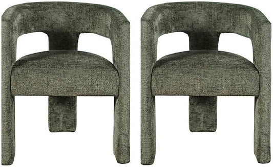Jofran Gwen Jacquard Upholstered Accent Chair, Modern Luxury Plush Sculptural by Jofran+Inc.