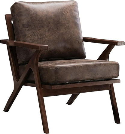 Bonzy Home Modern Accent Chair, PU Leather Accent Chairs Set of 2, Comfy - Image 6