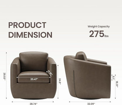 COLAMY 360° Swivel Accent Chair - Image 2