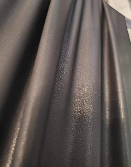 NAT Leathers | Black Thin Garment 0.6 mm Soft Faux Vegan Leather PU | 10 Yards - Image 9
