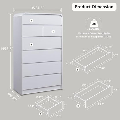 Aitjunz Modern 7 Drawers Dresser - Image 2