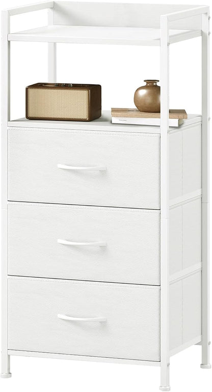 Somdot Nightstand with 3 Drawers, Dresser with Fabric Bins by Somdot