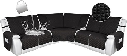 HDCAXKJ 100% Waterproof Reclining Sectional Couch Covers L Shape Recliner Sofa by HDCAXKJ