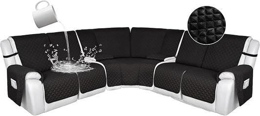 HDCAXKJ 100% Waterproof Reclining Sectional Couch Covers L Shape Recliner Sofa by HDCAXKJ