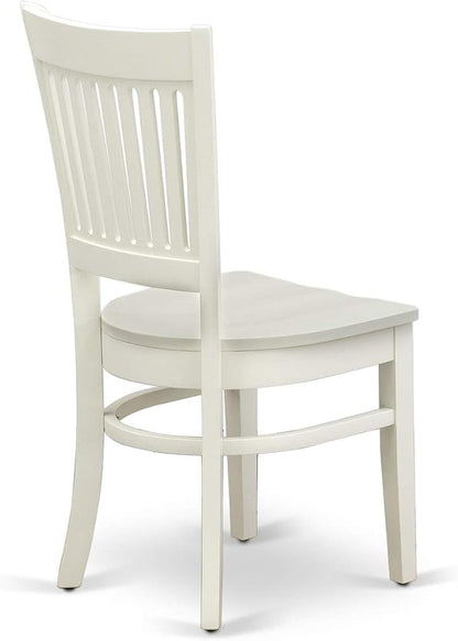 East West Furniture ANVA5-LWH-W 5 Piece Kitchen Table Set - Image 8