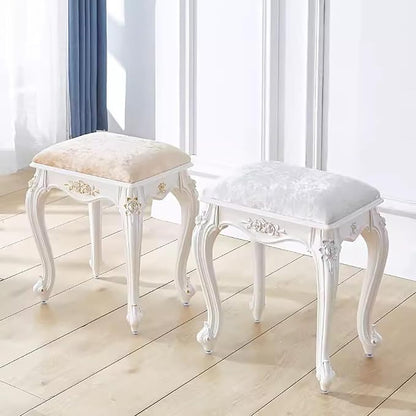 Vintage Vanity Stool Vanity Chair, Round & Rectangular Makeup Stool, Cute - Image 2