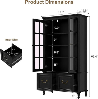 QUW 63" Tall Display Cabinet - Image 2