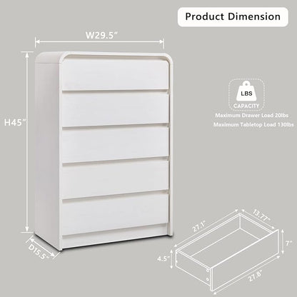 Aitjunz Modern 5 Drawers Dresser - Image 2