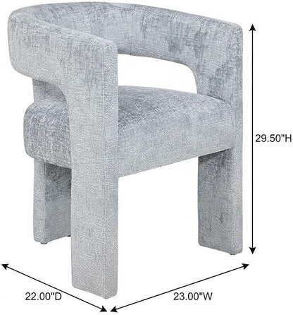 Jofran Gwen Jacquard Upholstered Accent Chair, Modern Luxury Plush Sculptural - Image 3