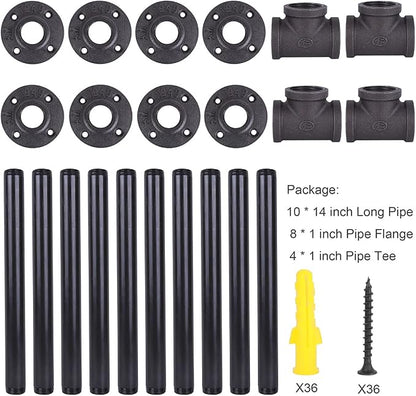 28'' x 14'' H-Shape Industrial Pipe Table Leg Set - Image 4