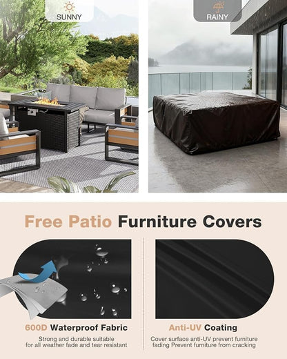 Aoxun Aluminum Patio Furniture Set - Image 8