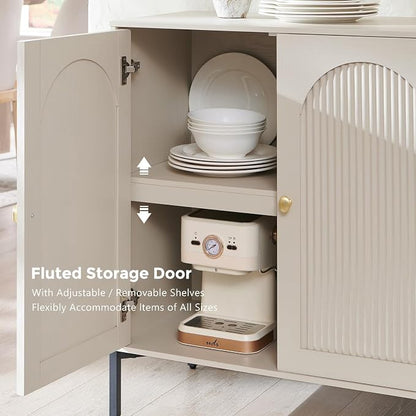 IFBUY Modern Sideboard Buffet Cabinet, Wooden Modular Coffee Bar Cabinets - Image 5