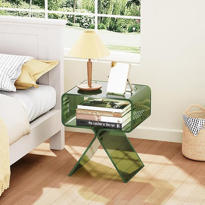 Acrylic Nightstand Side Table Modern Design Clear Home Decor Display End Table - Image 2