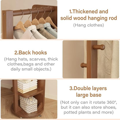 WoodsWhisper Full Length Mirror Coat Rack Solid Wood Floor Mirror 66"x12" Full - Image 6