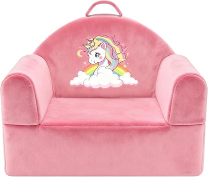 Kids Sofa Chair with Removable Washable Cover & Magic-Tape Backrest Toddler - Image 9