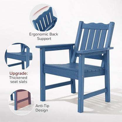 Stoog All-Weather Patio Chairs Set of 2, Heavy Duty Outdoor Chairs - Image 7