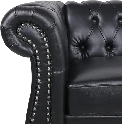 AVZEAR Chesterfield Loveseat Sofa, Upholstered Sofa Modern 2 Seater Couch Sofa - Image 7