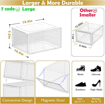 12 Pack Clear Shoe Storage Organizer - Image 3