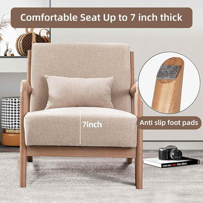 INZOY Mid Century Modern Accent Chair - Image 5