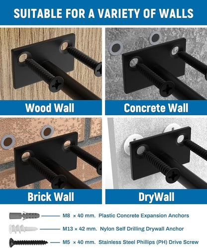 LEOPO 16-Pack 10 inch Floating Shelf Brackets, Hidden Shelf Bracket - Image 6