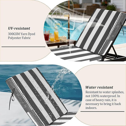 72x21x4in Lounge Cushions for Outdoor Furniture, Outdoor Lounge Chair Cushions - Image 6