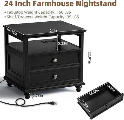 Joaxswe Farmhouse Nightstand - Image 2
