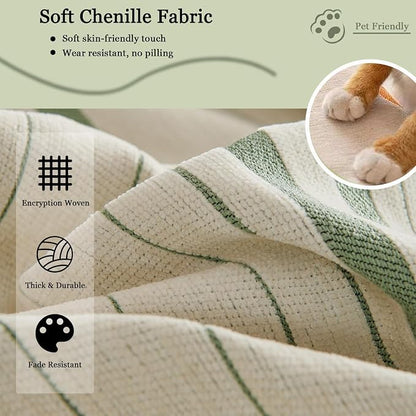 DREAMINGO Couch Cover Washable Chenille Sofa Protector - Image 3