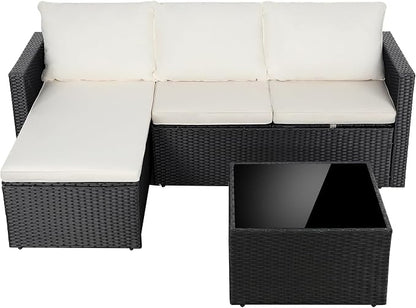 Shintenchi 4 Pieces Patio Furniture Sets, Outdoor Sofa Patio Sectional Sets All - Image 2