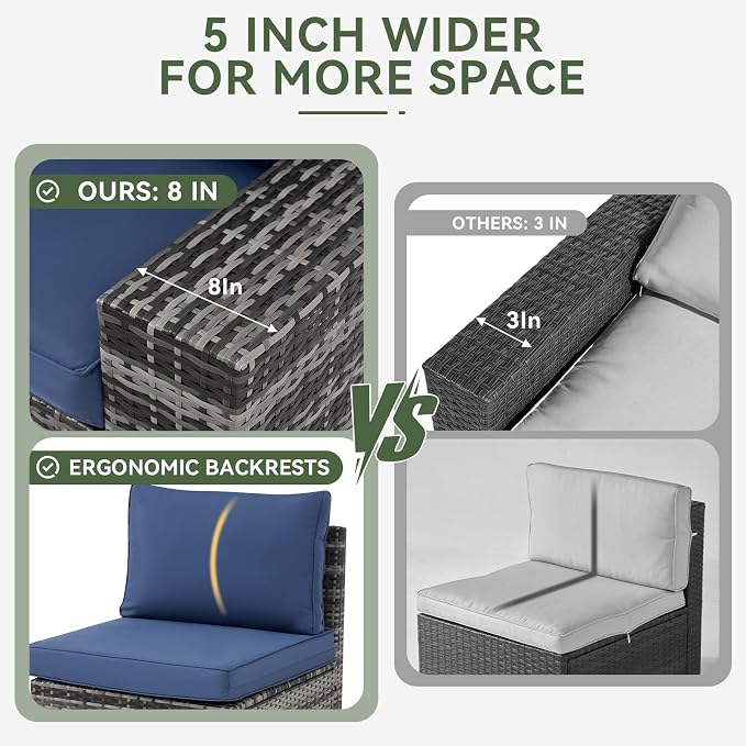 Aoxun Outdoor Patio Furniture Set - Image 5