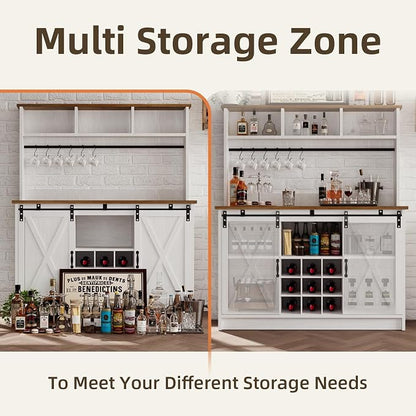 4ever2buy Farmhouse Coffee Bar Cabinet - Image 5