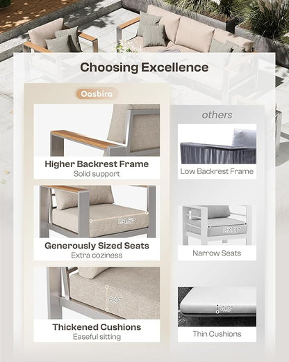 Aluminum Outdoor Patio Furniture Set - Image 2