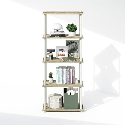 Furinno Turn-N-Tube Book Shelf, 5-Tier Bookshelf, Bookcase - Image 5