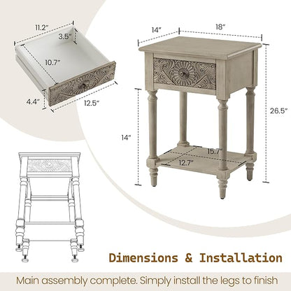 SUNBURY Vintage Nightstand - Image 2