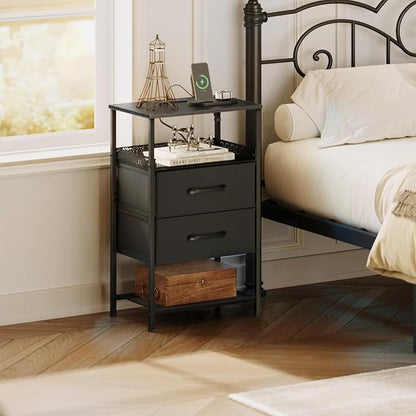 JARHETUN Nightstand Set of 2, Night Stands - Image 2